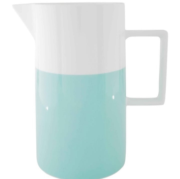 Tiffany & Co. Aqua Blue Fine Bone China 2 Cups And 1 Pitcher. One Box Included. - Picture 4 of 6